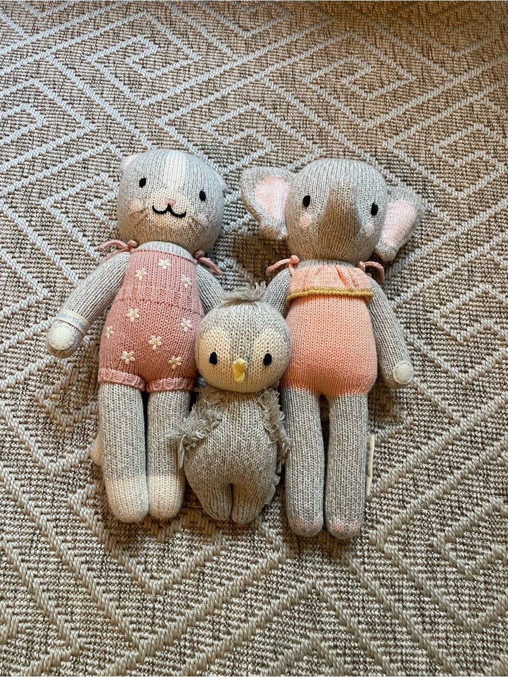 3 Hand-Knit dolls from cuddle+kind